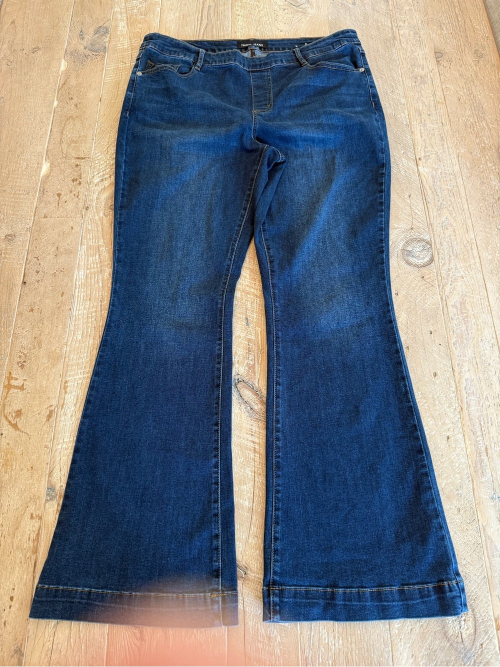 Tribal Dark Blue Flared Women’s Jeans NWOT 16